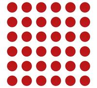 cyclingcolors 36x Pegatinas tapa tornillos 25 mm capuchón cubierta embellecedores adhesiva tapones tapón tapas plastico cabeza, Rouge feu