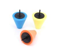 cyclingcolors 3x almohadilla de pulido para taladro Cono Bola Universal Encerado Espuma Carrocería Llanta Coche Moto Esponja, 3 Durezas