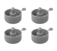 cyclingcolors 4 Patas para Muebles, Ajustables, Redondas, con Tornillos, Tornillos de randelschraube Klemmschalengleiter Fußstopfen de plástico, 27 mm Gris