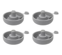 cyclingcolors 4 Patas para Muebles, Ajustables, Redondas, con Tornillos, Tornillos de randelschraube Klemmschalengleiter Fußstopfen de plástico, 17 mm Gris