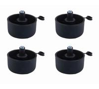 cyclingcolors 4 patas para muebles, ajustables, redondas, con tornillos, tornillos de randelschraube Klemmschalengleiter Fußstopfen de plástico, 17 mm negro