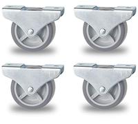 cyclingcolors 4 ruedas para muebles de 25mm, goma suave, antiarañazos, gris,