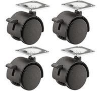 cyclingcolors 4 ruedas para muebles de 30 mm con freno giratoria, universal, mini rodillo negro