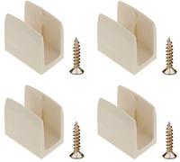 cyclingcolors 4 x clip bloqueador de manivela persiana enrollable, color beige, soporte guía mando de plástico, 15 mm - 18 mm universal ventana de pared de tornillo
