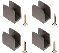 cyclingcolors 4 x clip bloqueador de manivela persiana enrollable, color marrón, soporte guía mando de plástico, 15 mm - 18 mm universal ventana de pared de tornillo