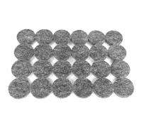 cyclingcolors 48x almohadilla fieltro adhesivo redondo 25mm espesor 5mm autoadhesivos para muebles sillas deslizadores suelo, gris