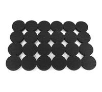 cyclingcolors 48x almohadilla fieltro adhesivo redondo 25mm espesor 5mm autoadhesivos para muebles sillas deslizadores suelo, negro