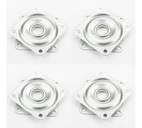 cyclingcolors 4X Bandeja giratoria para TV con Bola Cuadrada con rodamiento de Bolas, 50x50 mm, 30 kg, Placa giratoria, Mueble HiFi, Soporte para Pantalla para Ordenador