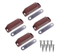 cyclingcolors 4x Cierres Magnéticos para Muebles Puertas Armarios Cajones Pestillos Bisagra Magnética Cocina Hogar, marrón