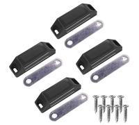 cyclingcolors 4x Cierres Magnéticos para Muebles Puertas Armarios Cajones Pestillos Bisagra Magnética Cocina Hogar, negro