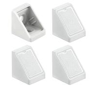 cyclingcolors 4x Conector de muebles uniones conector 18mm angular con tapa ensamble plástico, Blanco