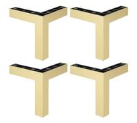 cyclingcolors 4X Patas Pies para Muebles 115x115 mm Altura 120 mm plástico Regulables 7 mm Soporte Universal sofá Armario Cocina baño Oro Mate