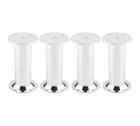 cyclingcolors 4X Patas Pies para Muebles Ø32 mm Altura 100 mm Aluminio Regulables 10 mm Soporte Universal sofá Armario Cocina baño Cromo Brillante
