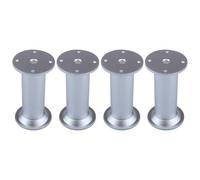 cyclingcolors 4X Patas Pies para Muebles Ø32 mm Altura 100 mm Aluminio Regulables 10 mm Soporte Universal sofá Armario Cocina baño Cromo Mate