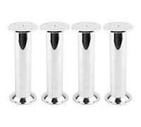 cyclingcolors 4X Patas Pies para Muebles Ø32 mm Altura 150 mm Aluminio Regulables 10 mm Soporte Universal sofá Armario Cocina baño Cromo Brillante