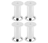 cyclingcolors 4X Patas Pies para Muebles Ø32 mm Altura 80 mm Aluminio Regulables 10 mm Soporte Universal sofá Armario Cocina baño Cromo Brillante