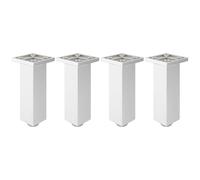 cyclingcolors 4X Patas Pies para Muebles 33x33 mm Altura 100 mm plástico Regulables 10 mm Soporte Universal sofá Armario Cocina baño Gris