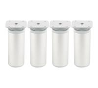 cyclingcolors 4X Patas Pies para Muebles Ø40 mm Altura 100 mm Aluminio Regulables 15 mm Soporte Universal sofá Armario Cocina baño Cromo Mate