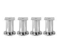 cyclingcolors 4X Patas Pies para Muebles Ø50 mm Altura 120 mm Metal Regulables 7 mm Soporte Universal sofá Armario Cocina baño Cromo Brillante