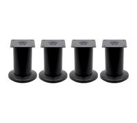 cyclingcolors 4X Patas Pies para Muebles Ø50 mm Altura 120 mm Metal Regulables 7 mm Soporte Universal sofá Armario Cocina baño Negro Mate