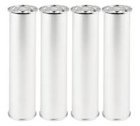 cyclingcolors 4X Patas Pies para Muebles Ø50 mm Altura 150 mm Aluminio Regulables 7 mm Soporte Universal sofá Armario Cocina baño Cromo Mate