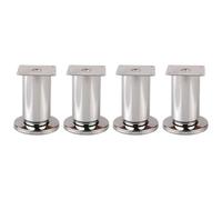 cyclingcolors 4X Patas Pies para Muebles Ø50 mm Altura 80 mm Metal Regulables 7 mm Soporte Universal sofá Armario Cocina baño Acabado Acero Inoxidable
