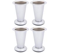 cyclingcolors 4X Patas Pies para Muebles Altura 100 mm Metal Regulables 15 mm Soporte Universal sofá Armario Cocina baño Cromo Mate