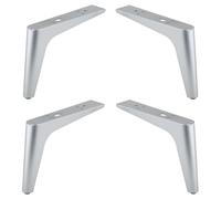 cyclingcolors 4X Patas Pies para Muebles Altura 150 mm Metal Soporte Universal sofá Armario Cocina baño Cromo Mate
