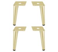 cyclingcolors 4X Patas Pies para Muebles Altura 150 mm Metal Soporte Universal sofá Armario Cocina baño Oro Cepillado