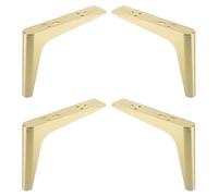 cyclingcolors 4X Patas Pies para Muebles Altura 150 mm Metal Soporte Universal sofá Armario Cocina baño Oro Cepillado