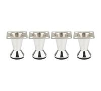 cyclingcolors 4X Patas Pies para Muebles Altura 80 mm Metal Regulables 7 mm Soporte Universal sofá Armario Cocina baño Cromo Brillante