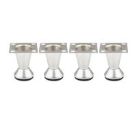 cyclingcolors 4X Patas Pies para Muebles Altura 80 mm Metal Regulables 7 mm Soporte Universal sofá Armario Cocina baño Cromo Mate