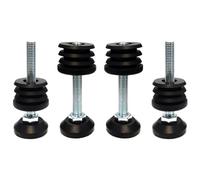 cyclingcolors 4x Pies niveladores base circular muebles con contera tubo redondo, 32mm