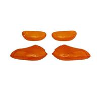 cyclingcolors 4x Protección de plástico para intermitente delantero y trasero naranja para motocicleta, scooter y ciclomotor, compatible con Gilera Stalker