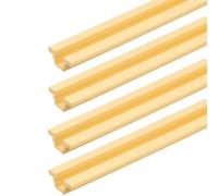 cyclingcolors 4x Riel 1m para Puerta de Armario para Ruedas Puertas Correderas Guía de Carro Corredizas Plástico, Beige