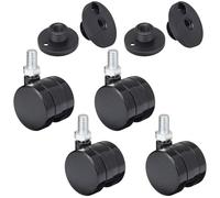 cyclingcolors 4x rueda giratoria para mueble 40 mm sin freno con vástago roscado M10 x 15 mm universal carga máx 40 kg rueda carro cajón