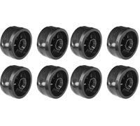 cyclingcolors 4x ruedas plastico duro negro 30mm pequeñas muebles puerta corrediza cajónes cama (Paquete de 2)