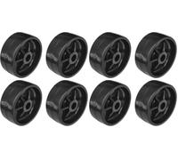 cyclingcolors 4x ruedas plastico duro negro 38mm pequeñas muebles puerta corrediza cajónes cama (Paquete de 2)