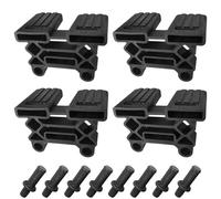 cyclingcolors 4X Soportes Doble de Láminas 38 x 8 mm + 8X Inserto de plástico Pernos fijación 11 mm para Somieres de Madera Listones de Cama Suspensión Flexibles Tapas