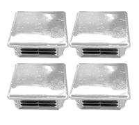 cyclingcolors 4x Tapas de Tubo Tapones de plástico Cromo Insertos Cuadradas tapón Mesa Sillas Muebles, 40x40mm