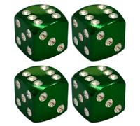cyclingcolors 4X Tapas Tapones de Válvula Forma Dado Aluminio Schrader neumático Bicicleta Moto Coche Quad Patinete, Verde