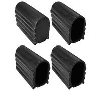 cyclingcolors 4X Tapón embellecedor Ovalado 40 x 20 mm para Patas de Mesa - Plástico Resistente Negro - Uso Interior/Exterior para Muebles de hogar, Oficina y Espacios industriales