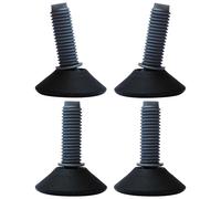 cyclingcolors 4X Tornillos Niveladores M10 Pies de Nivelación Plástico Ajuste con Patas Ajustables Mueble Silla Lavadora 150Kg MAX, Ø50mm
