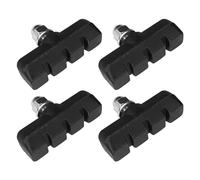 cyclingcolors 4X Zapatas de Freno Pastillas Symmetric Compatible con llanta de Acero Bicicleta, Negro