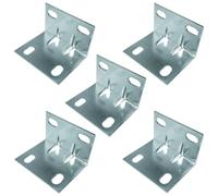 cyclingcolors 5x Escuadra angular de fijación, acero con nervio, 50 x 41 x 32 mm, ángulo 90 grados, acabado metálico, refuerzo resistente