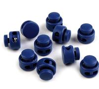 cyclingcolors 5X Extremos de Cuerda Cierre de Cordón 13x15mm plástico Bloqueo Tope Cerradura Ropa Zapatos Pantalones Mochila Bolsa Tiendas Camping, Azul