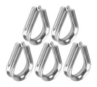 cyclingcolors 5x Guardacabos de Acero Galvanizado Dedales para Cuerda Cable Metalico Abrazaderas Tendedero Cuerda Construcción Náutico, 6mm