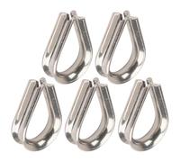 cyclingcolors 5x Guardacabos de Acero Inoxidable A4 Dedales para Cuerda Cable Metalico Abrazaderas Tendedero Cuerda Construcción Náutico, 4mm