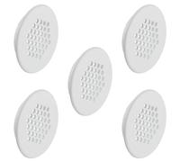 cyclingcolors 5x Rejilla de ventilación redonda 35 mm Diámetro total 48 mm de plástico Orificio Gabinete Armario Cocina, Blanco