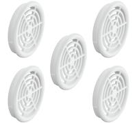 cyclingcolors 5x Rejilla de ventilación redonda 43 mm Diámetro total 48 mm de plástico Orificio Gabinete Armario Cocina, Blanco